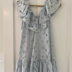 Baby blue eyelet dress
